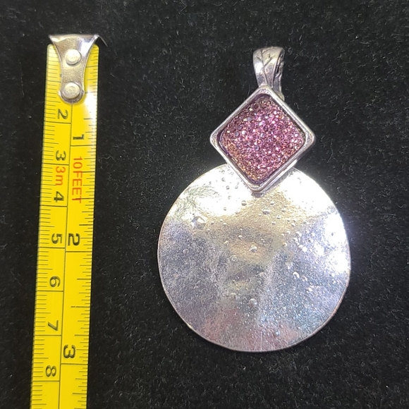 PENDANT PURPLE silver/Black tone. - Picture 6 of 9